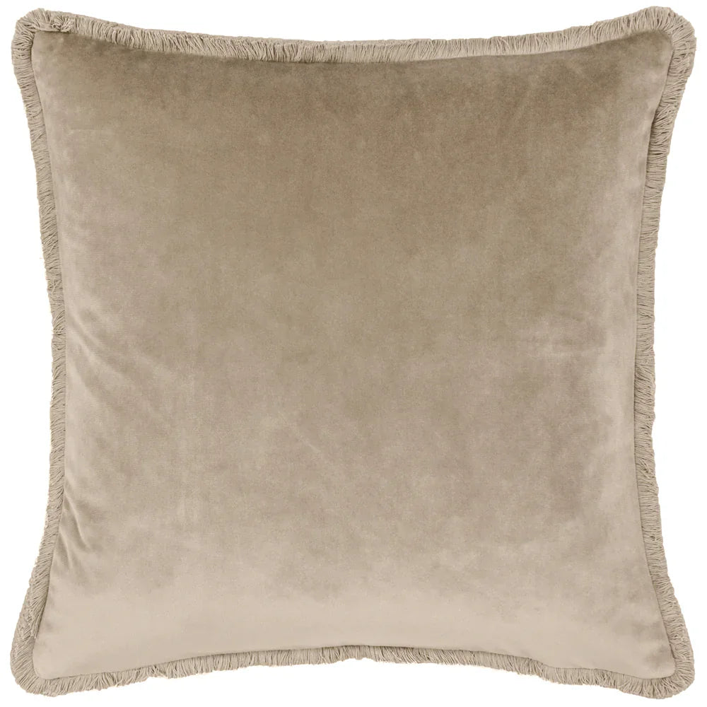 Paoletti (Riva Home) Cushions Taupe FREYA VELVET CUSHION by Paoletti