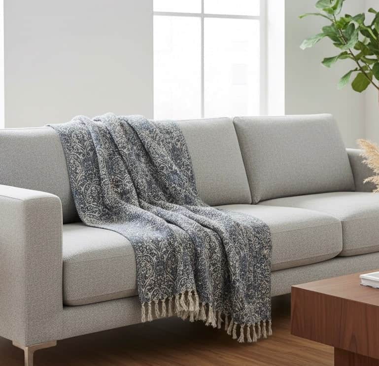 Paoletti Seventy Three (Riva Home) Throw Paoletti - Seventy Three Durelle Printed Throw Delph Blue