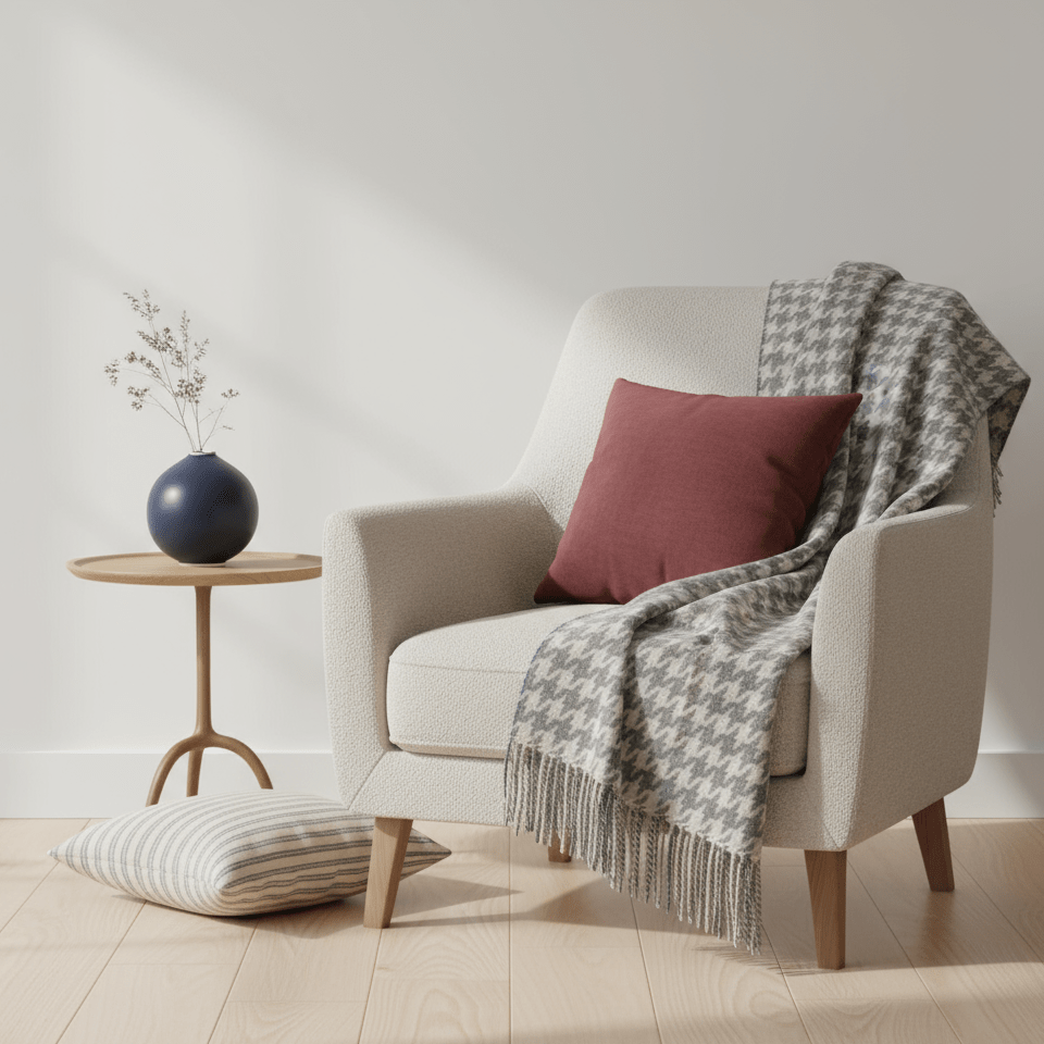 Remony Lambswool Throw Corroglen Mushroom Carroglen Marino Lambswool Throws by Remony