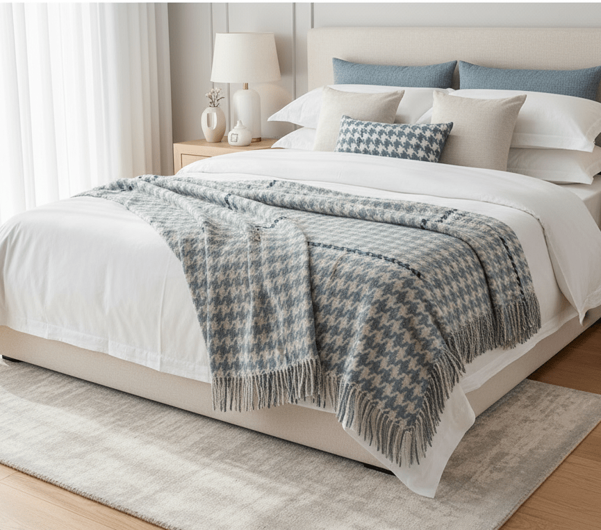 Remony Lambswool Throw Corroglen Opal Carroglen Marino Lambswool Throws by Remony