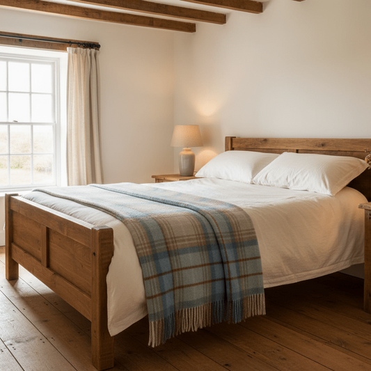 Remony Lambswool Throw Lindores Caramel Lindores Marino Lambswool Throws by Remony