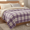 Riva home Throw 💜 Check Fleece Throw – Lilac by Riva Home