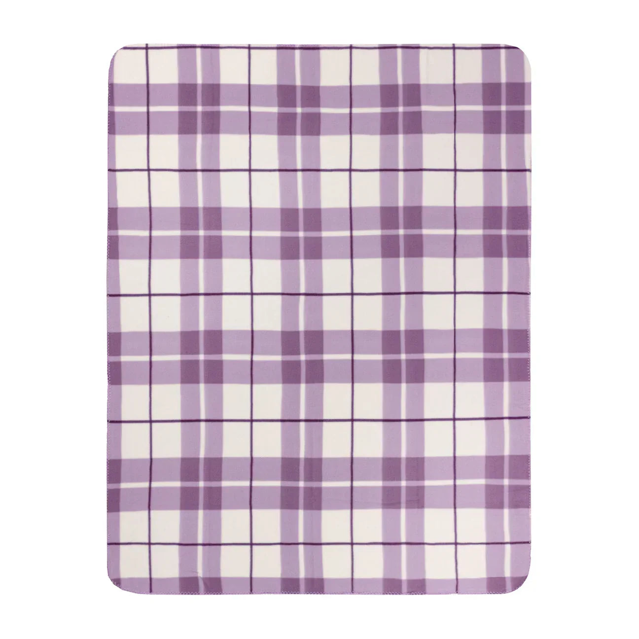 Riva home Throw 💜 Check Fleece Throw – Lilac by Riva Home