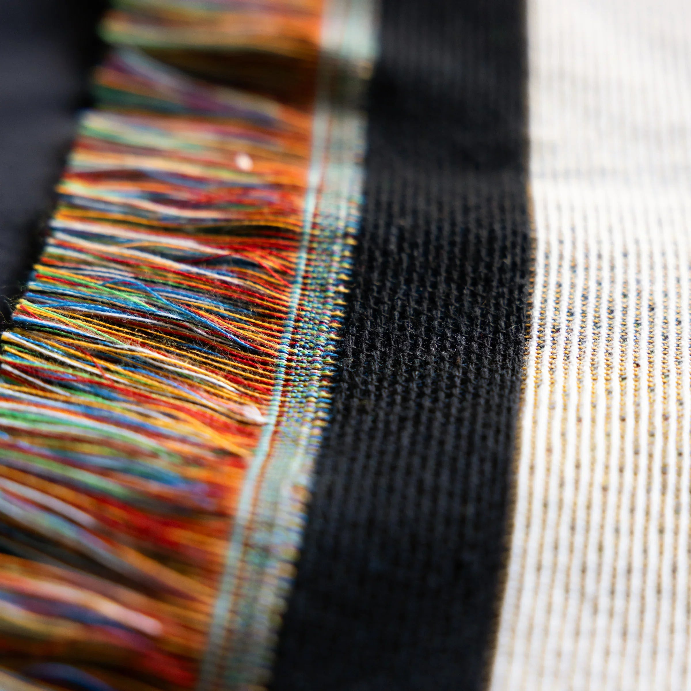 Rockett St George (Riva Home) Bedspread/Throw FOREVER REBEL FRINGED THROW – BLACK by Rockett St George