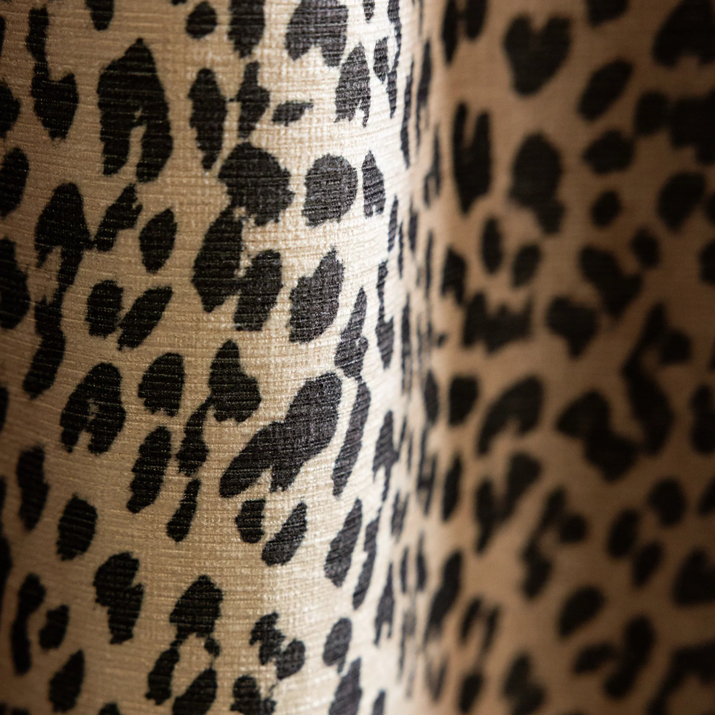 Rockett St George (Riva Home) Curtains LEOPARD LUXE BLACKOUT PENCIL PLEAT CURTAINS - NATURAL by Rockett St George