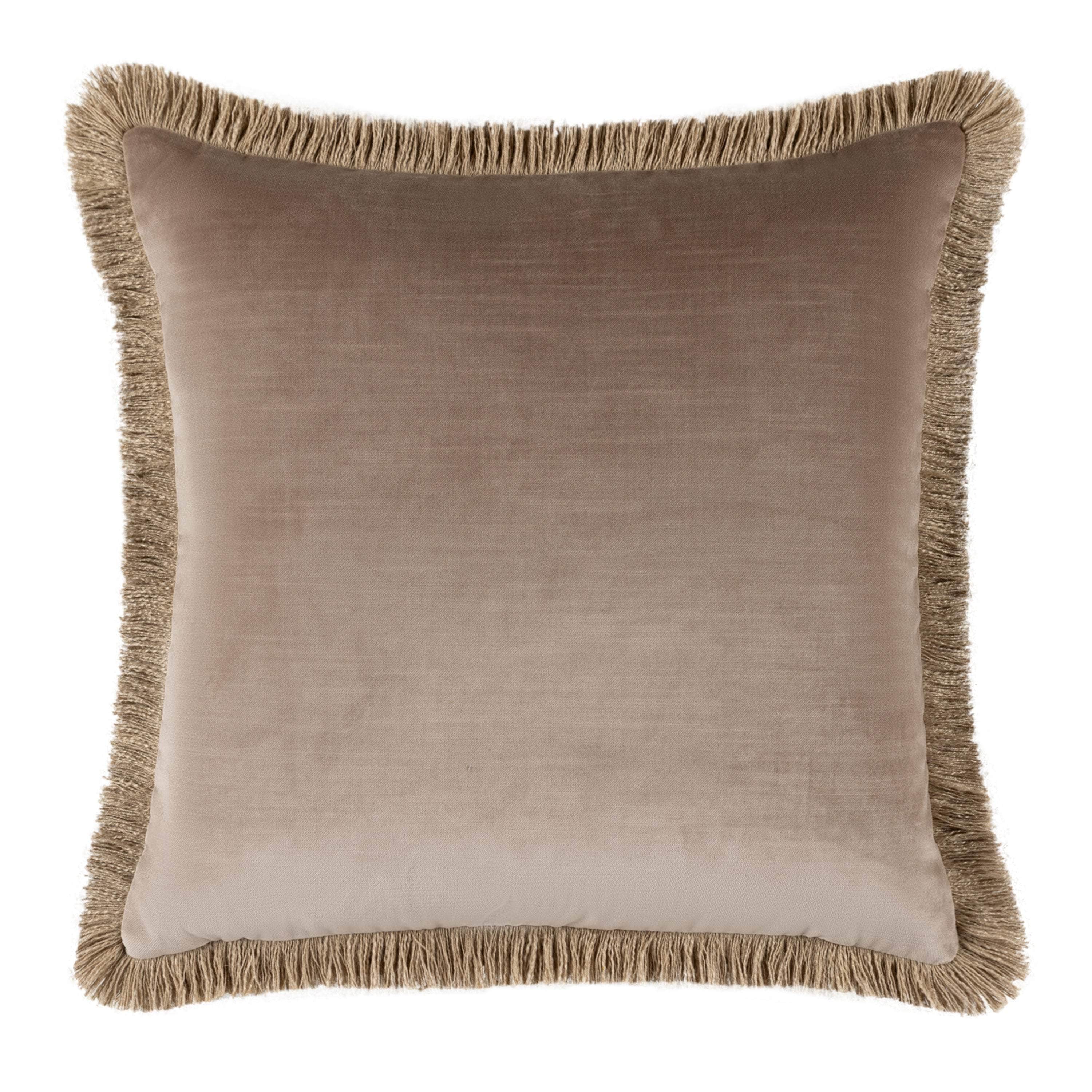 Scatter Box Cushions Elodie Fringed Cushion Taupe | 43 × 43 cm Feather-Fill by Scatter Box