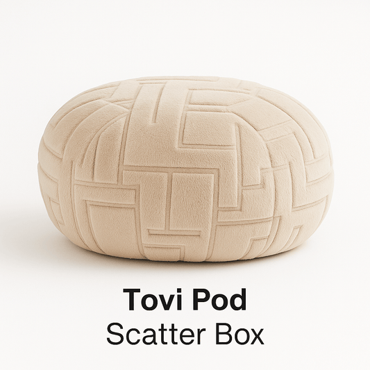 Scatter Box Ottoman Tovi Natural Pod (65x65cm) by Scatter Box
