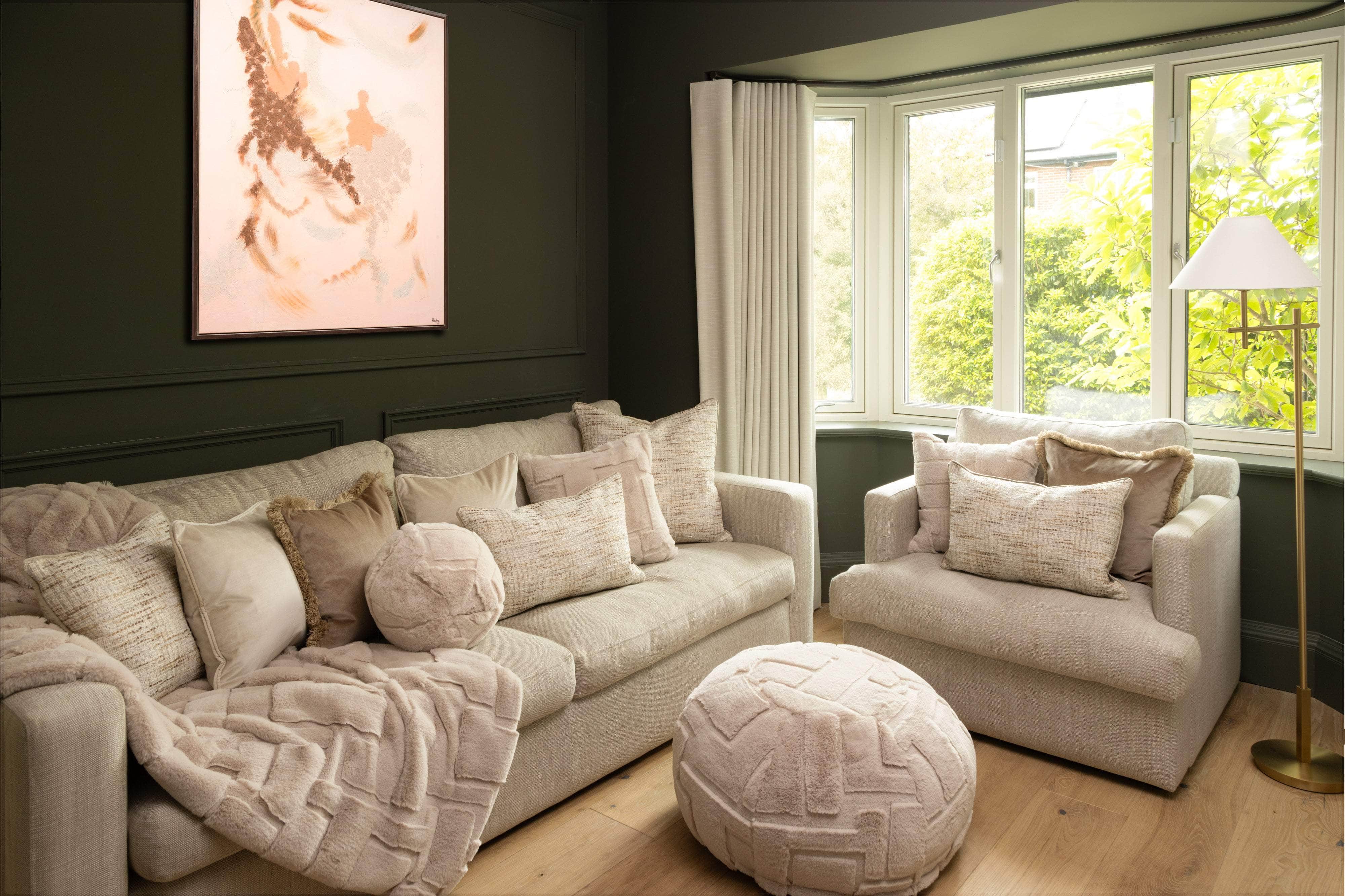 Scatter Box Ottoman Tovi Natural Pod (65x65cm) by Scatter Box