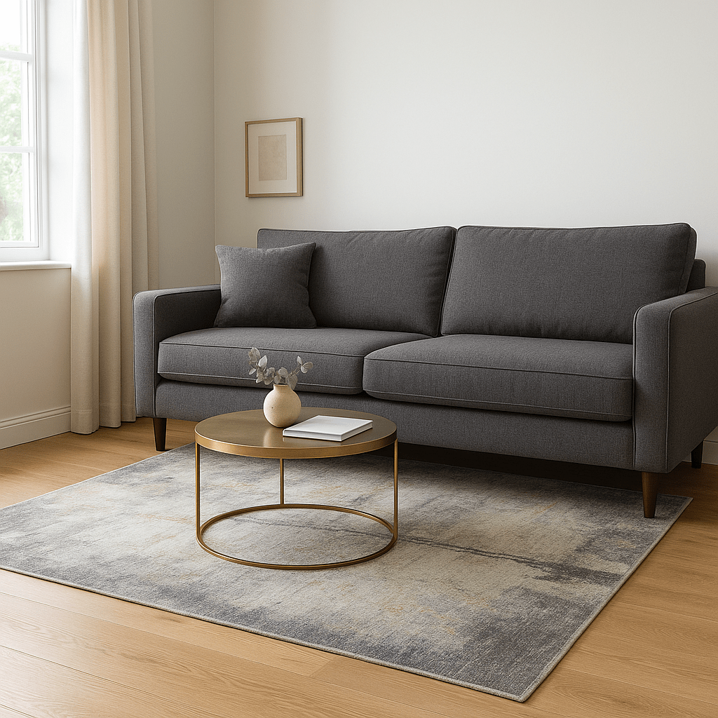 Scatter Box Rugs Tempest Rug Grey / Gold | Power-Loomed by Scatter Box