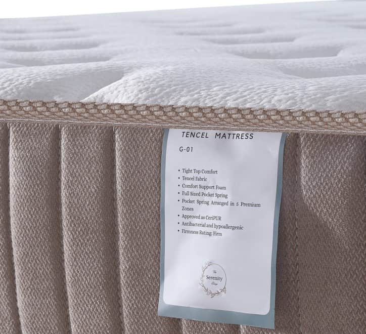 Serenity Sleep Mattress G01 TENCEL MATTRESS by Serenity Sleep