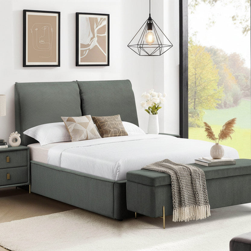 simply HAZEL Bed Complete The Waterford Bed (Green or Grey)- FREE DELIVERY