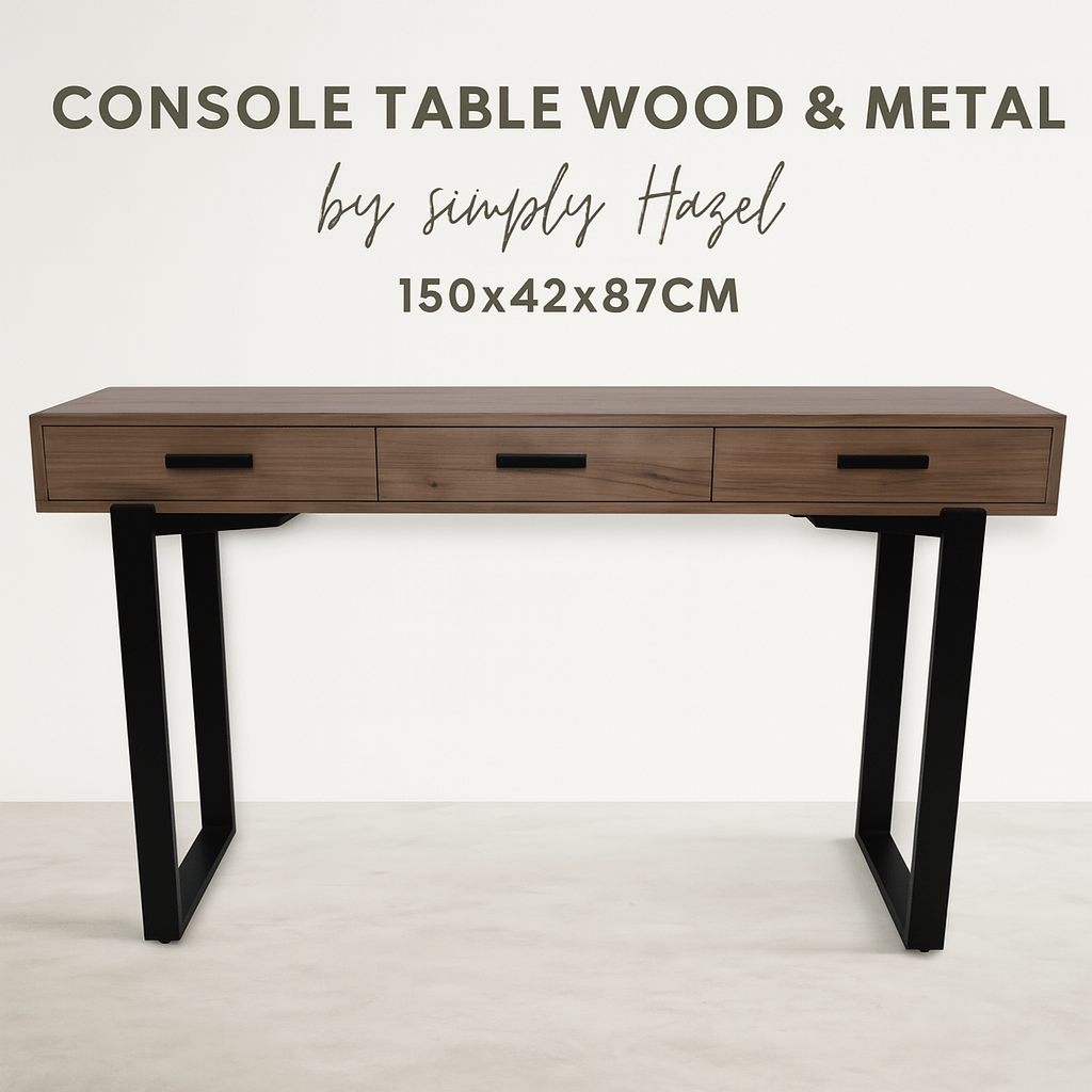 simply HAZEL Cabinet simply Hazel Console Table Wood & Metal 150cm