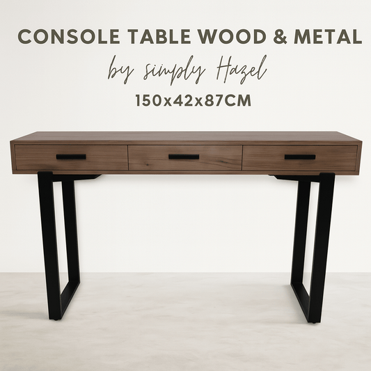 simply HAZEL Cabinet simply Hazel Console Table Wood & Metal 150cm
