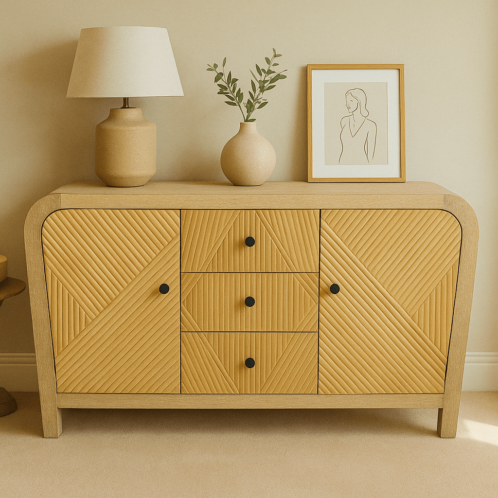 simply HAZEL Cabinet simply Hazel Natural Wood Sideboard – 120cm