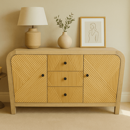 simply HAZEL Cabinet simply Hazel Natural Wood Sideboard – 120cm