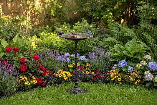 simply HAZEL Decoratrive Item CAST IRON BIRD DRINKING RESERVE