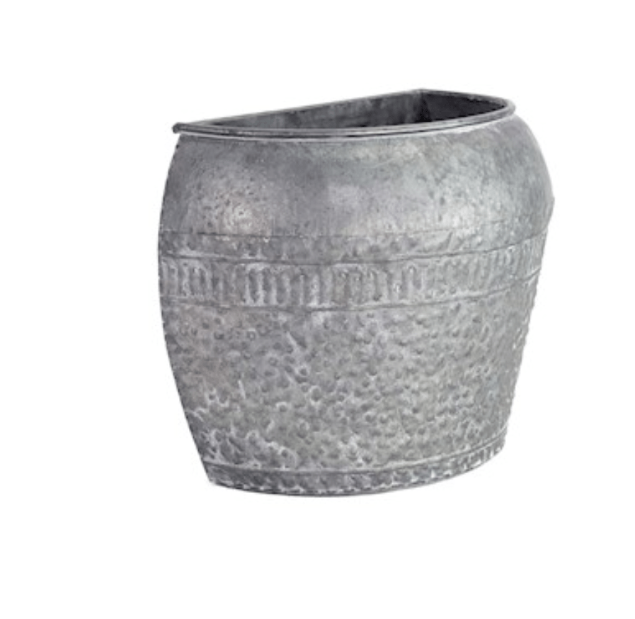 simply HAZEL Galvanised Wall Vase Planter set 3PC