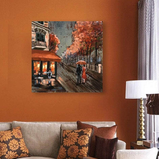 simply HAZEL Handmade Wall Decor Autumn in Paris – Handmade 3D Metal & Acrylic Wall Art (80 x 80 cm)