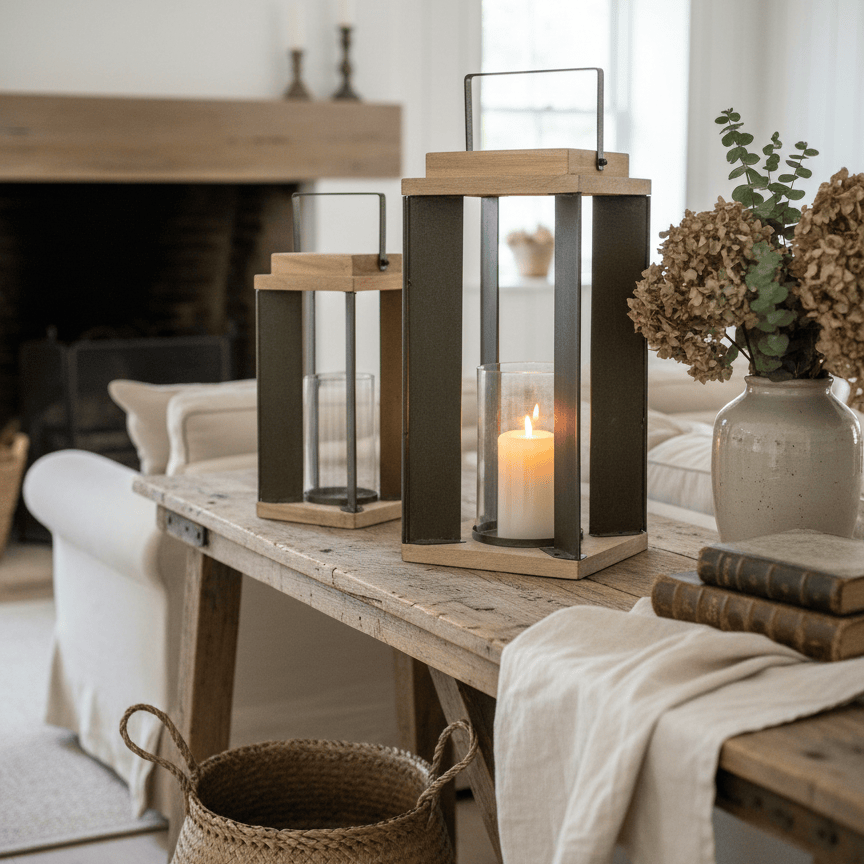 simply HAZEL Home Accessories simply Hazel Lantern – Metal & Wood (40cm & 60cm)