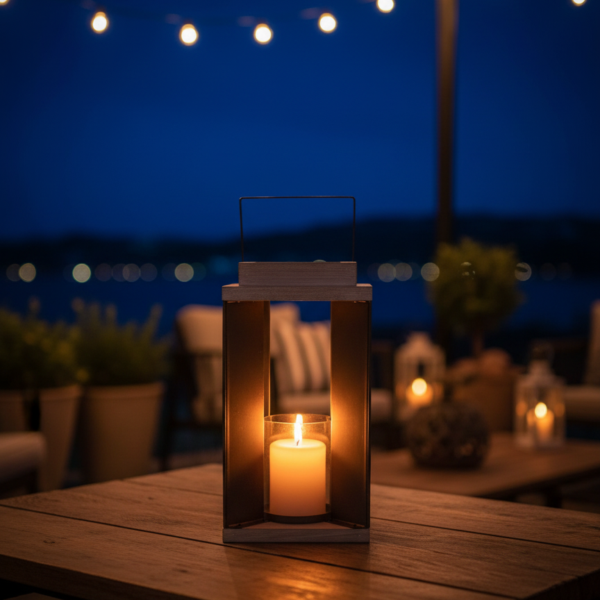 simply HAZEL Interior Design Range simply Hazel Lantern – Metal & Wood (40cm & 60cm)