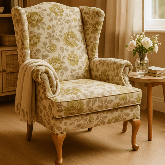simply HAZEL Irish made Chair Duchess Custom Irish Made Kidney Wingback Armchair by simply Hazel