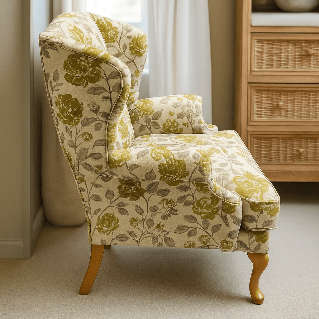 simply HAZEL Irish made Chair Duchess Custom Irish Made Kidney Wingback Armchair by simply Hazel