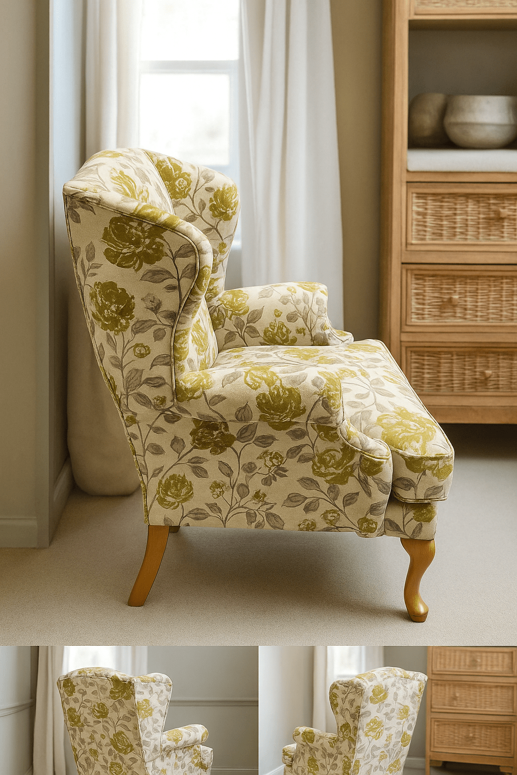 simply HAZEL Irish made Chair Duchess Custom Irish Made Kidney Wingback Armchair by simply Hazel