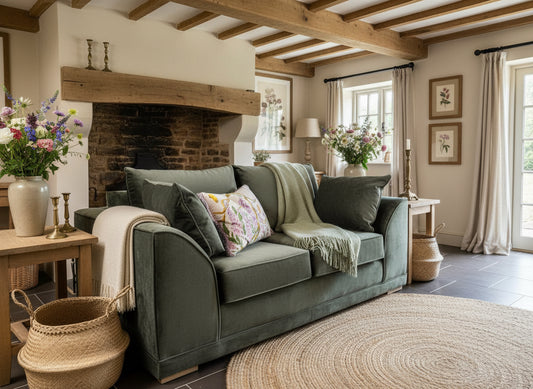 simply HAZEL Irish made Sofa Brigid - 2 seat custom Irish Made sofa in Forest Green (bespoke options available)