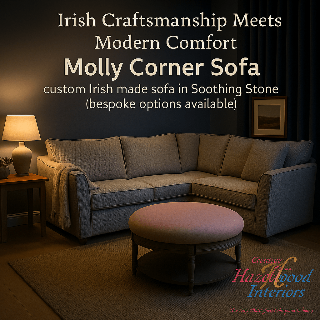 simply HAZEL Irish made Sofa Molly Corner Sofa in Soothing Stone by simply Hazel