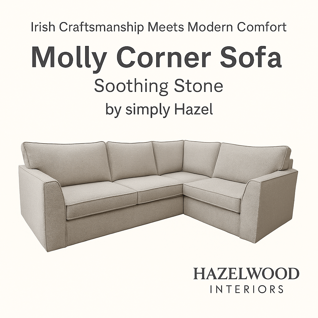 simply HAZEL Irish made Sofa Molly Corner Sofa in Soothing Stone by simply Hazel