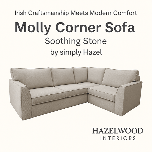 simply HAZEL Irish made Sofa Molly Corner Sofa in Soothing Stone by simply Hazel