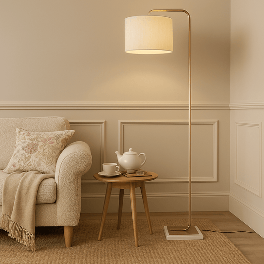 simply HAZEL Lamp Antique Brass Floor Lamp — 162 cm | simply Hazel