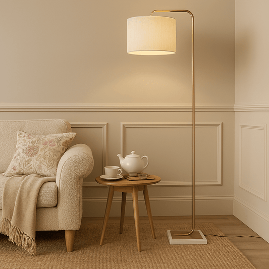 simply HAZEL Lamp Antique Brass Floor Lamp — 162 cm | simply Hazel