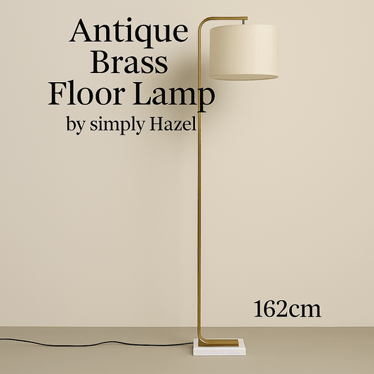 simply HAZEL Lamp Antique Brass Floor Lamp — 162 cm | simply Hazel