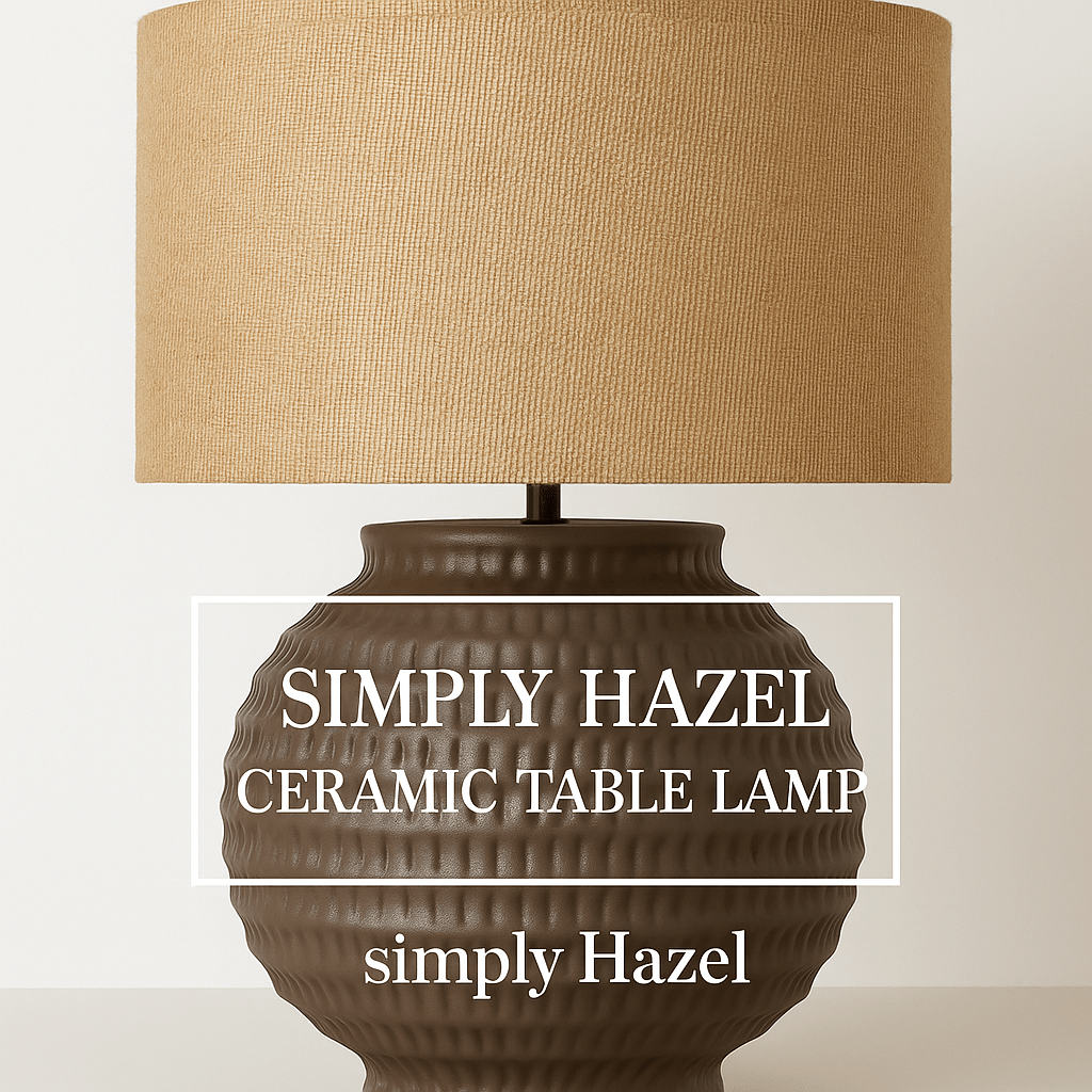 simply HAZEL Lamp CERAMIC TABLE LAMP Terracotta | 57 cm Height by simply Hazel