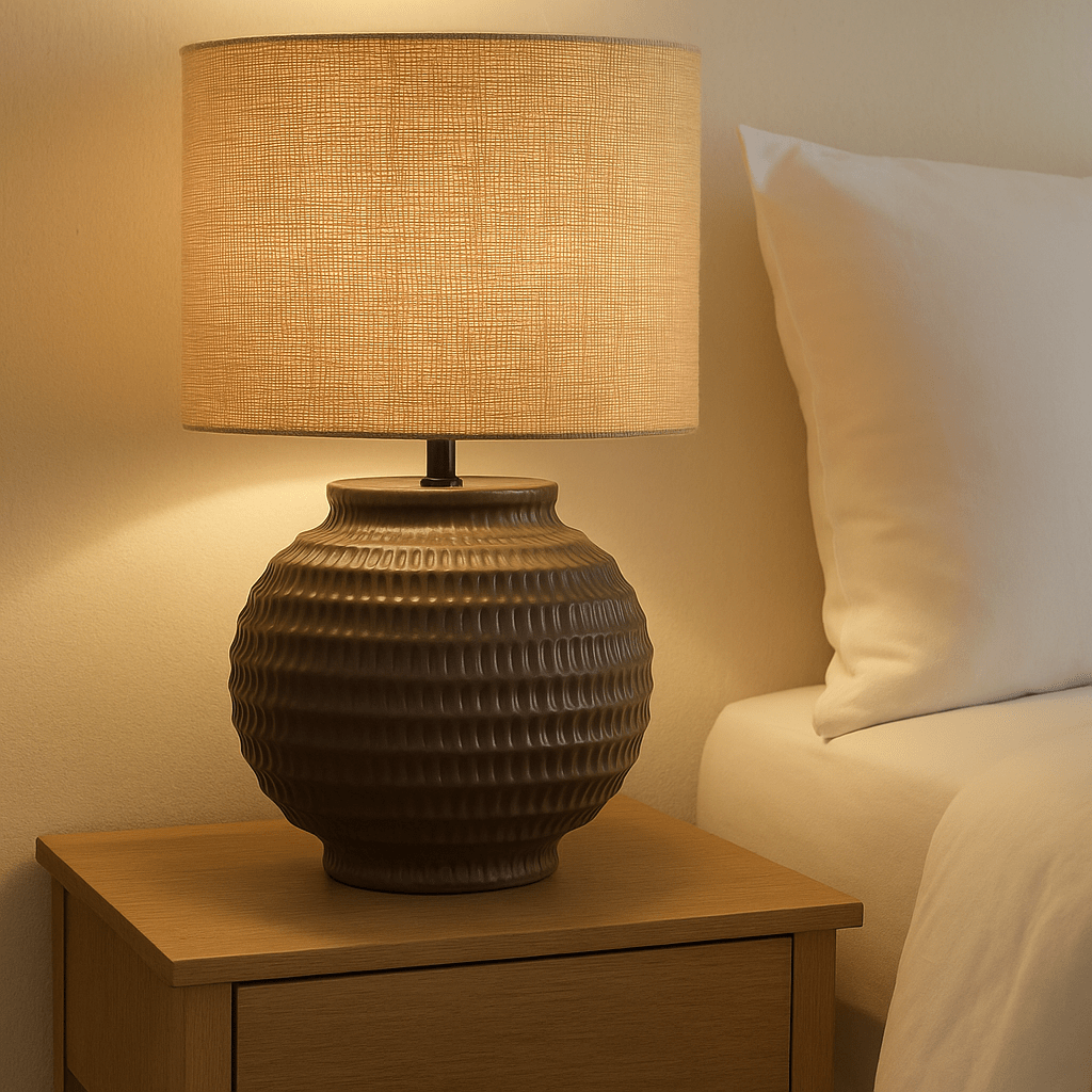 simply HAZEL Lamp CERAMIC TABLE LAMP Terracotta | 57 cm Height by simply Hazel