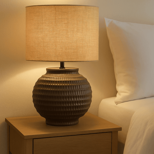 simply HAZEL Lamp CERAMIC TABLE LAMP Terracotta | 57 cm Height by simply Hazel