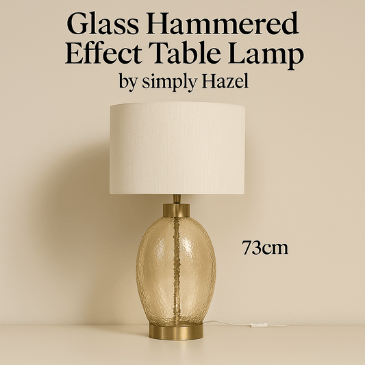 simply HAZEL Lamp Glass Hammered Effect Table Lamp — 73 cm | simply Hazel