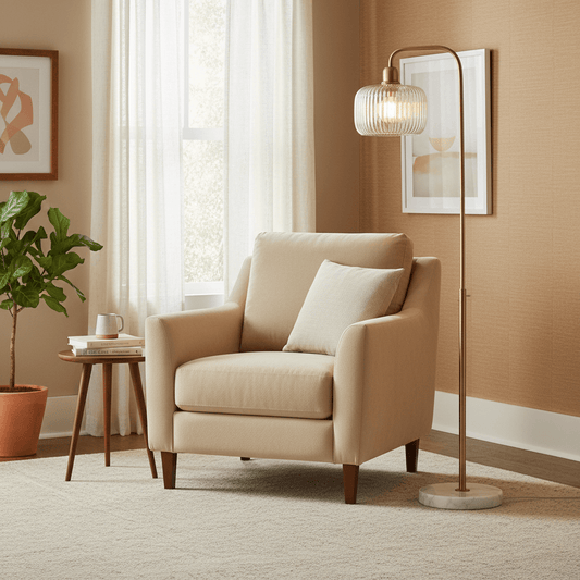 simply HAZEL Lamp THE ARC BRASS FLOOR LAMP by simply Hazel