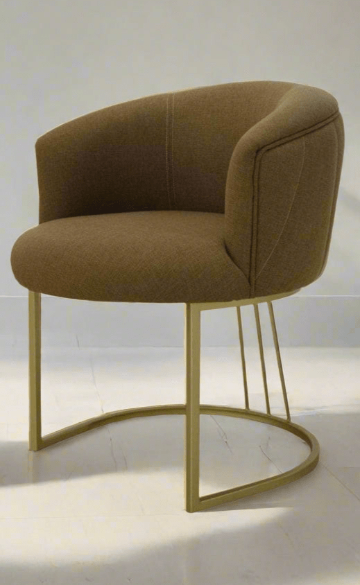 simply HAZEL Occasional tub simply Hazel Dubai Bedroom Chair – Elegant Fabric Chair with Golden-Tinted Legs