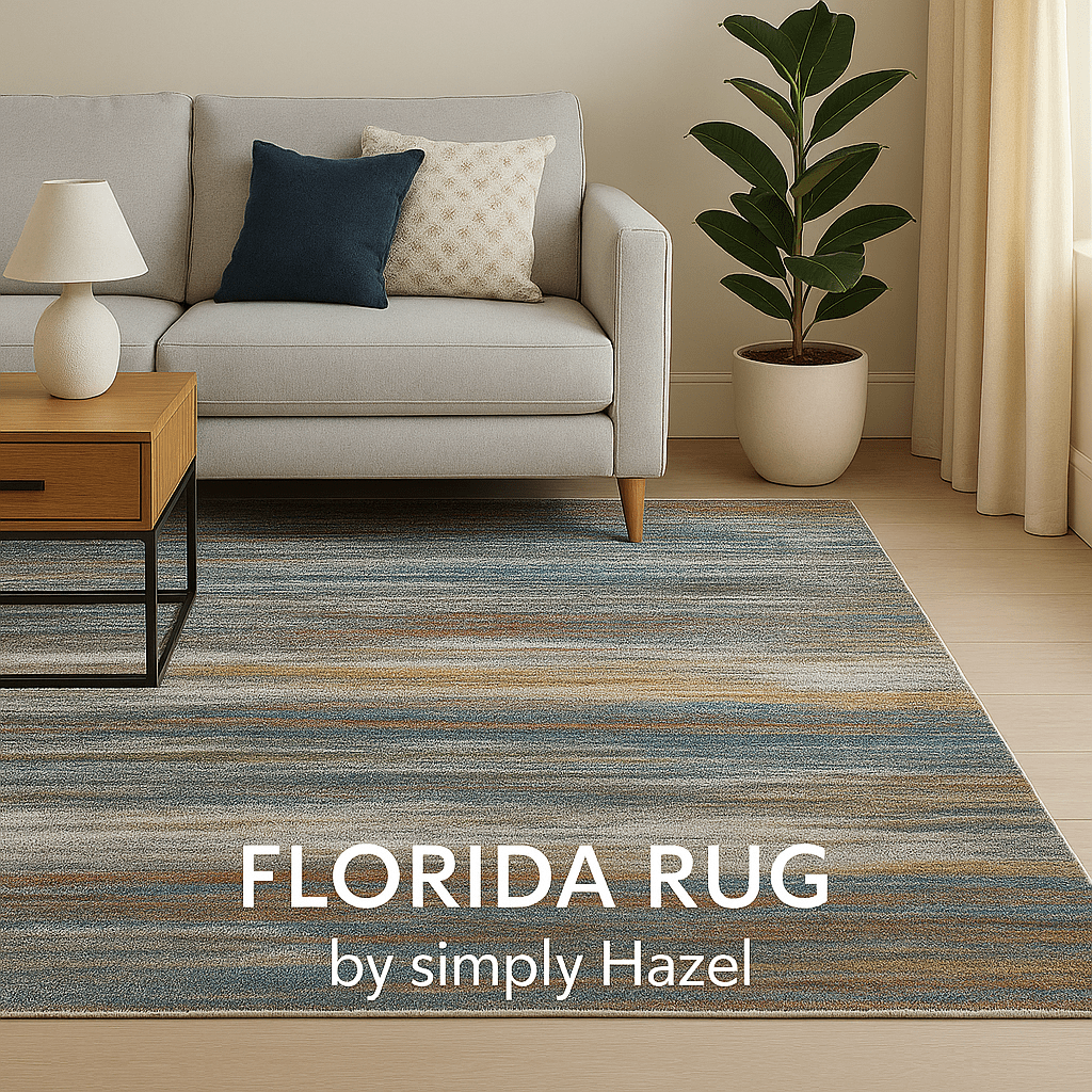 simply HAZEL Rugs Blue / 160cm x 230cm FLORIDA RUG | Blue | Gold | Cream | Multi | Beige by simply Hazel