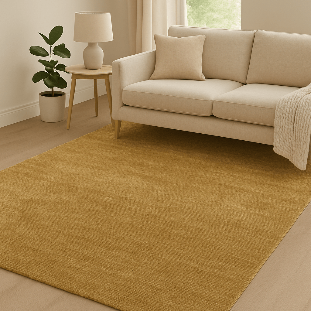 simply HAZEL Rugs Gold BRUSSELS WOOL RUG | Gold | Green | Cream | Aqua by simply Hazel