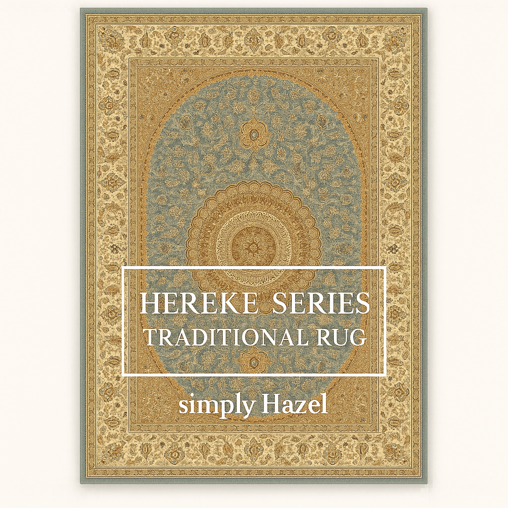 simply HAZEL Rugs HEREKE SERIES TRADITIONAL RUG 160 × 230 cm | Blue | Green | Red | Cream | by simply Hazel