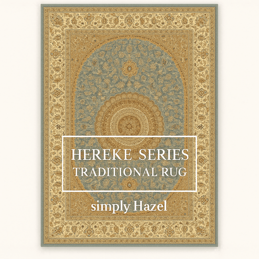 simply HAZEL Rugs HEREKE SERIES TRADITIONAL RUG 160 × 230 cm | Blue | Green | Red | Cream | by simply Hazel