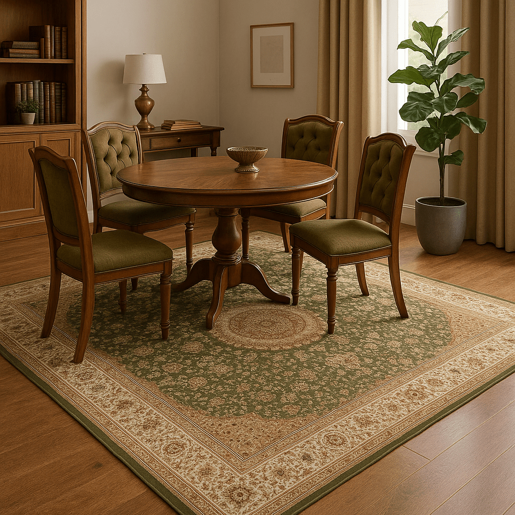 simply HAZEL Rugs simply Green HEREKE SERIES TRADITIONAL RUG 160 × 230 cm | Blue | Green | Red | Cream | by simply Hazel