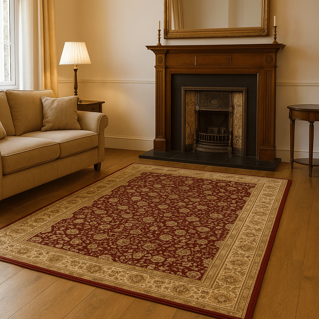 simply HAZEL Rugs simply Red HEREKE SERIES TRADITIONAL RUG 160 × 230 cm | Blue | Green | Red | Cream | by simply Hazel