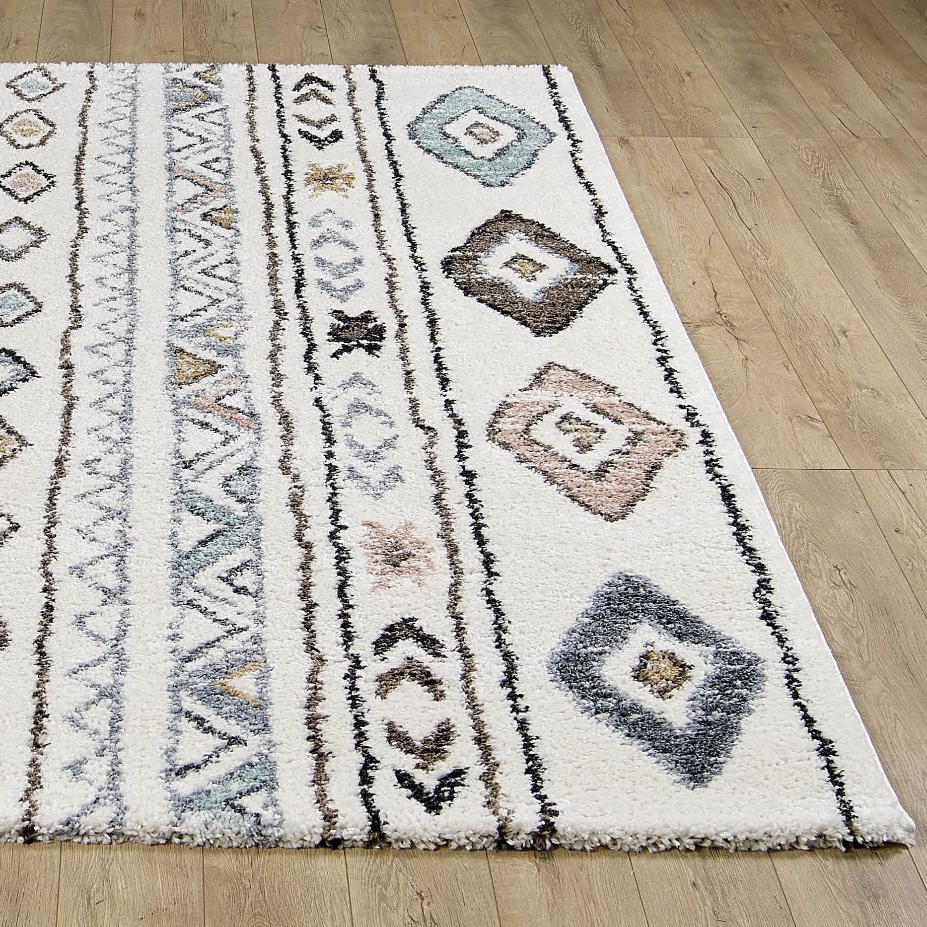 simply HAZEL Rugs White Alaska 104 / 80/150cm ALASKA SERIES RUG by simply Hazel
