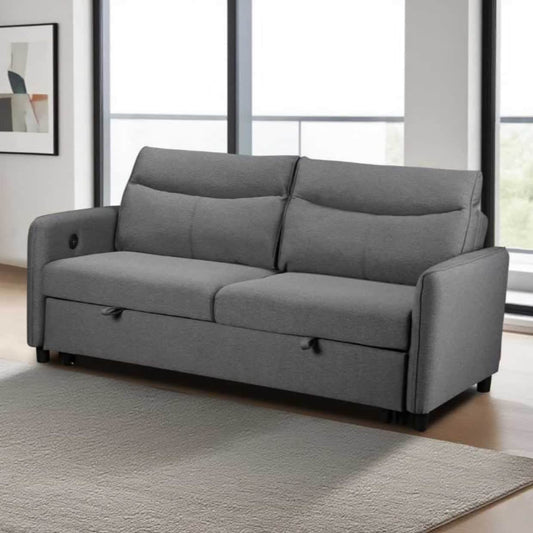 simply HAZEL Sofa-Bed Pepper (Light Grey) SHEILA GREY SOFA-BED by simply HAZEL