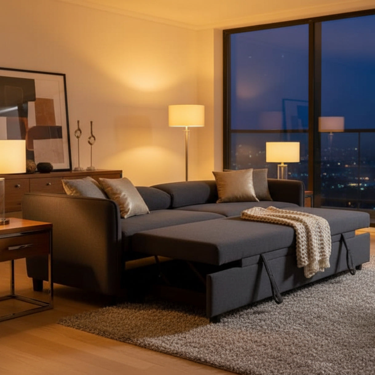 simply HAZEL Sofa-Bed SHEILA GREY SOFA-BED by simply HAZEL