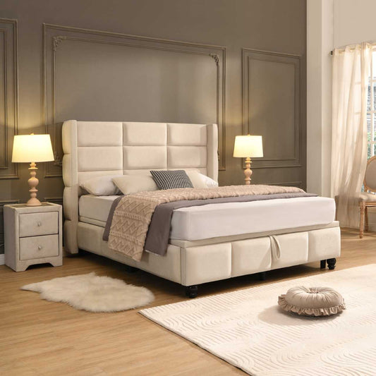 simply HAZEL Storage Bed Base & Headboard King 5ft ARMAGH STORAGE BED by simply HAZEL